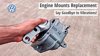 Volkswagen Engine Mount Replacement  - New Vs Old Bad Mount Symptoms - Say Goodbye to Vibrations