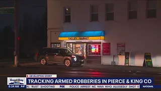 Tracking armed robberies in Pierce, King Co.