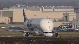 Beluga XL into land at Harwarden, 16th February 2019