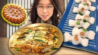 KOREAN SEAFOOD PANCAKES ft Rice Cakes (Busan Day 10)