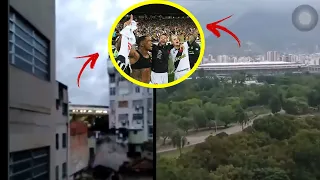 Torcida do Vasco sendo ouvida a quilômetros de distância do Maracanã por torcedores rivais