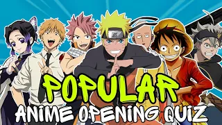 ANIME OPENING QUIZ  🔊🎼 part 2 | Guess the Anime opening (EASY)