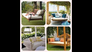 Modern Backyard Hanging Daybed | Best Patio Swings | Hammocks Day Bed | Porch Swing Bed | DIY Swing