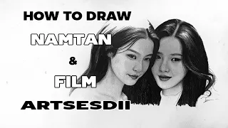 [Pencil Drawing] How to draw NAMTANFILM #art #drawing #vetranh #namtantipnaree #filmrachanun #gmmtv