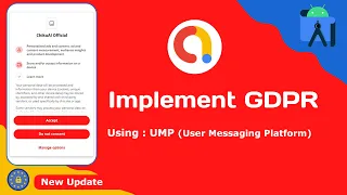 How To Implement Admob GDPR Android Studio | GDPR Implement | GDPR Latest UMP Update | Admob GDPR