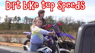 kid's DIRT BIKE top SPEEDS! 2021 yz250f & 2021 ee5 Let's get it