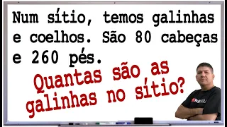 2 PROBLEMAS DE MATEMÁTICA COM SISTEMA DE EQUAÇÕES DO 1º GRAU - NÍVEL 1 -  Prof Robson Liers