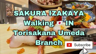 WALKING IN SAKURA IZAKAYA IN UMEDA OSAKA #shortsyoutube #asmr #foodies #japan