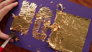 Gold Lettering Process with Gold Leaf & Craft Gilding Glue