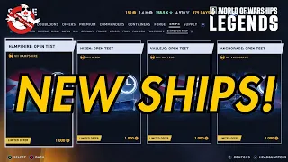 4 NEW Rental Ships for Test! - ANCHORAGE, HIZEN, HAMPSHIRE, & VALLEJO || World of Warships: Legends