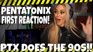 “90s Dance Medley” pentatonix live *FIRST REACTION*  | Just Jen Reacts to PTX