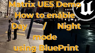 Matrix UE5 Demo:How to enable Night mode using BluePrint