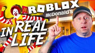 Escape McDonald's Game in Real Life | Roblox Obby | Thumbs Up Family