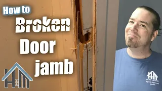 How to repair replace broken door jamb,  fix interior door jamb and casing. Easy!