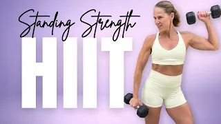 30 MIN STANDING DUMBBELL STRENGTH HIIT | Full Body | NO REPEATS | Summer Body Shred Challenge