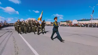 Торжественное прохождение расчета Военного учебного центра на Параде Победы