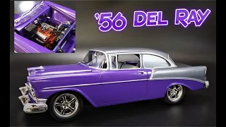 1956 Chevy Del Ray 265 V8 210 1/25 Scale Model Kit Build Review Chevrolet Revell 85-4504 Tri Five