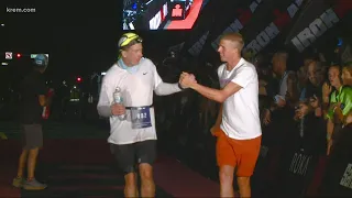 Last runners cross the Ironman finish line in an emotional end to the race