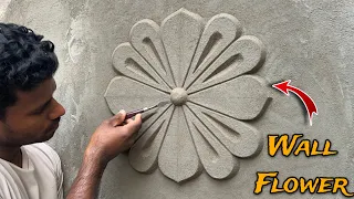 Wall Flower Design - 3D Flower Design - Cement Send And New Design