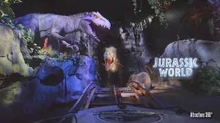 [2022] Jurassic World Ride at Night | Alone on the ride at Universal Studios Hollywood