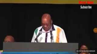 South African president Jecob Zuma tries to say "IN THE BEGINNING" very funny