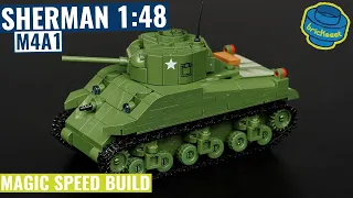 Sherman M4A1 1:48 with Comparison - COBI 2715 (Speed Build Review)