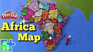 Map of Africa: Learn the Countries of Africa! Amazing Play-Doh Puzzle of the Continent!