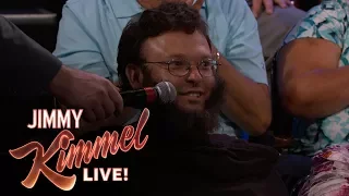 Behind the Scenes with Jimmy Kimmel & Audience (Wolverine Guy)