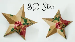 How to Make 3D Star for your Christmas Decoration | 3D Paper Craft