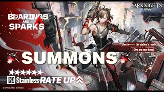 Arknights Summoning on Bearings and Sparks Banner