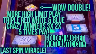 A Last Spin Miracle at $30 Pinball & This Max Bet Double Top Dollar Win Keep Moss & I Playing in AC!