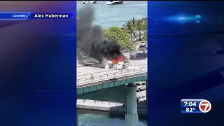 1 killed, 5 hospitalized after small plane crashes on Haulover Inlet Bridge, strikes SUV