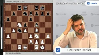 So-Carlsen - Svidler's Norway Chess 2018 Game of the Day