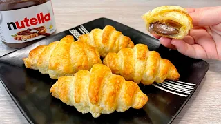 Do you have Nutella and puff pastry at home? You will NEVER buy croissants again!