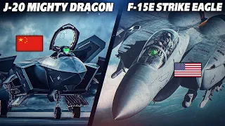 J-20 Mighty Dragon Vs F-15E Strike Eagle | Digital Combat Simulator | DCS |