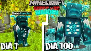 Eu Sobrevivi 100 Dias Sendo WARDEN nas CAVERNAS VERDEJANTES no Minecraft Hardcore