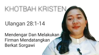 Bacaan, Ulangan 28:1-14|Khotbah Kristen #khotbahkristen #priscawalukouw #mtpjgmim #bacaangmim