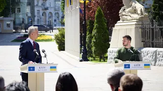 Володимир Зеленський та Єнс Столтенберг спілкуються зі ЗМІ 29.04.2024