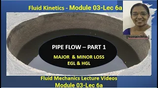 PIPE FLOW - PART 1 (MAJOR & MINOR LOSS, EGL&HGL) |SumamMiss| FLUID MECHANICS Lecture Videos (M3/L6a)