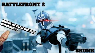 Star Wars Battlefront 2 ARC trooper gameplay DROID ATTACK ON THE WOOKIES