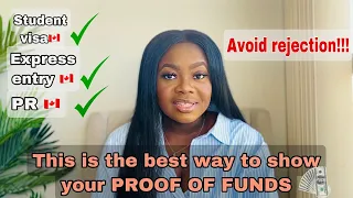 How to Show Proof of Funds for Canadian🇨🇦 Immigration| Study Visa + Express Entry + PR Applications