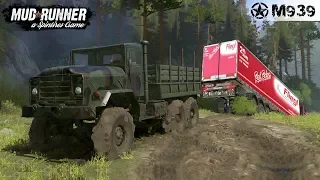 Spintires: MudRunner - М939 Military Heavy Truck Pulls out a Mercedes Semi Truck