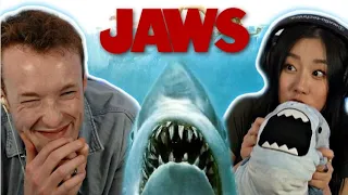 He FORCED ME to watch JAWS for the FIRST TIME! **COMMENTARY/REACTION**