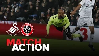 Swansea 1-0 Blades - match action