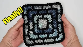 Crochet - A Tutorial: With Variegated Yarn Stained Glass Mosaic Granny Square Pinterest Inspired
