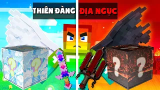 MINI GAME : HEAVEN VS HELL LUCKY BLOCK BEDWARS ** THỬ THÁCH NOOB MAY MẮN CÓ NHỮNG MÓN ĐỒ VIP