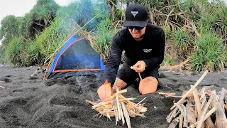 SOLO CAMPING WITH NO FOOD. I NEARLY LOST EVERYTHING I OWN. fires, fishing, and exploring