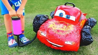 Child Vlad Play with Broken Toy Cars