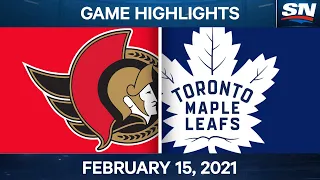 NHL Game Highlights | Senators vs. Maple Leafs - Feb. 15, 2021