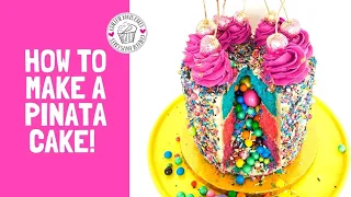 HOW TO MAKE a PINATA CAKE | We're also ROLLING this CAKE IN SPRINKLES! It's a SPRINKLE EXPLOSION!